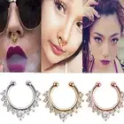 2x Fashion Fake Septum Clicker Nose Ring Non Piercing Hanger Clip Jewelry S-ln