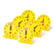 Learning Can Be Fun - Analogue Student Clocks 10cm Dia Set of 6