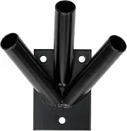 KeyMet GmbH Flag Pole Holder Flag Wall Holder Flag Pole Double Bracket Black (1, 3 Compartments Black)
