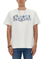 [Alexander McQueen] Alexander McQueen-T-Shirt With Logo-Uomo XL