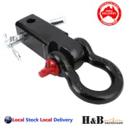 Forged Steel Tow Bar Hitch Receiver Towbar 4WD Off Road Recovery 5T Shackle Red