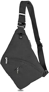 [Generic] Sling Bag Male Front Cross Body Bag -Theft Safe Chest Pocket Pouch Shoulder Bag for Men