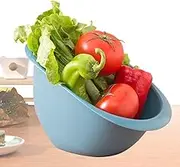 Rice Rinser Strainer - Grains Rinser Colander,Kitchen Colander Rice Washer Strainer Colander Bowl for Washing Rice Fruits