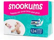 Snookums Large 9-14 kg Baby Nappies 124 Pieces Carton Box