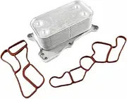 liwei store A2721880001 2721880001 Engine Oil Cooler W/Gasket Compatible With Benz C230 C280 C300 C350 E350 GLK350 ML350 R350
