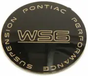 87-92 Trans Am WS6 Wheel Center Cap Medallion Black & Gold NEW GM NOS 10052356
