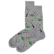 Hotsox Fishing Socks, Grey Heather, 1 Pair, Men Shoe 6-12.5