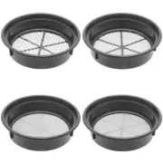 Gold Mining Pan Classifier Set of 4 Black Pans 1/2", 1/4", 1/50", 1/70" Holes