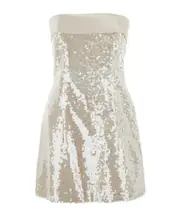Philosophy Di Lorenzo Serafini Paillettes Sheath Mini Dress IT42 White