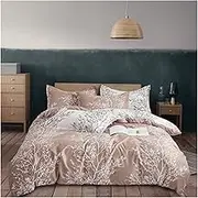 Double-Sided Bedding Set Tree Branch Printed Soft Duvet Cover Sets 2/3Pcs King Queen Twin for Home Textiles Quilt Covers(Apricot,EU King 240X220cm)