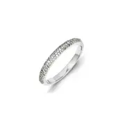 Sterling Silver Diamond Band Ring