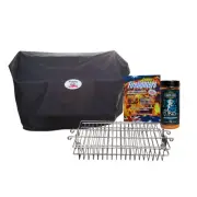 Flaming Coals Cyprus Spit Roaster Pack RRP $112 | Cover, Basket, Gyros Seasoning