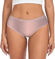 [RPLIFE] Rose Gold Metallic Minimalist Pantie Brief, Womens Breathable Brief Underwear, Underwear Women Comfort, Soft Underwear, Rose Gold Metallic Minimalist, Medium, Rose Gold Metallic Minimalist