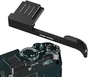 Camera Hot Shoe Thumb Up Grip, Aluminum Alloy Camera Grip, Mount Stand, 2.56 x 1.14 x 0.43 Inches Anti-Scratch Silicone Pad, Available in Silver, Enhances Stability and Comfort