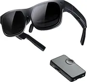 TCL NXTWEAR S+ Smart Glasses + MiraScreen SPQ01 Rechargeable Portable Adapter, XR Glasses with Dual Micro OLED FHD/215-in Giant Screen/Directional Speaker/Support 3D Movie, Project Images/Videos