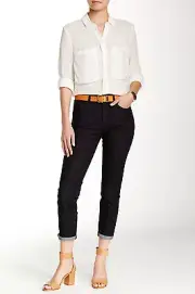 NWT NYDJ Womens Capri Crop 0 Not Your Daughters Jeans USA Black Pants Cassidy