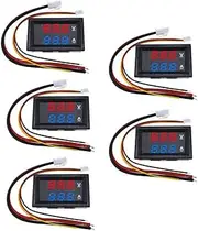 5pcs 0.28inch Red Blue LED DC 0-100V 10A Digital Voltmeter Ammeter Dual Display Voltage Detector Current Meter Panel Amp Volt Gauge
