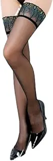 [Sekexi] Women Sexy Nylon Stockings See Through Peacock Feather Three-dimensional Embroidery Stockings (Blue embroidery) 30-38, Blue Embroidery