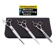 3pc MASTER Grooming Scissor Shear SET THINNING,STRAIGHT-440C STAINLESS STEEL Pet