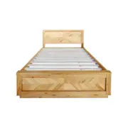 Rosemallow Queen Size Bed Parquet Solid Messmate Timber Wood Frame Mattress Base