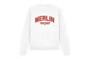 Top Gun Unisex Adult Merlin Varsity Sweatshirt (White) - UTTV12979