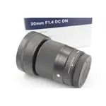 $7500 SIGMA 30MM F1.4 DC DN FOR:FUJIFILM 富士FX