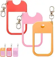 [Palksky] Hand Sanitizer Spray Case for Touchland,Protective Case with Keychain for Power Mist and Glow Mist1 fl oz(Red,Pinkish,Orange),Travel Size for Women