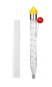 LABO Candy Thermometer Deep Fry Thermometer with Pot Clip Instant Read Glass ...
