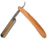 Dovo Solingen Beard Moustache Straight Grooming Razor Shaver w/Olive Wood Handle