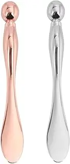 Healvian 2Pcs Eye Cream Stick Skin Care Massager for Puffiness Relief Rose Gold Silver Eye Cream Applicator for Women