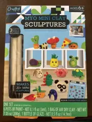 NEW Crafted By U™ Myo Mini Clay Sculptures Kit with tools