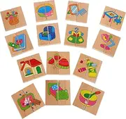 Vaguelly Interactive Learning Dominoes for Boys and Girls Pcs Wooden Set Educational Toys Great for Group Play