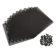 140mm Computer Fan Filter Grills PVC Mesh Dustproof Case Cover with Screw 12Pack