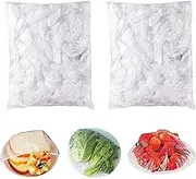 Homelove Fresh Keeping Bags Plastic Bowl Covers, 200pcs Food Covers Reusable Elastic Food Storage Covers, Plastic Sealing Elastic Stretch Adjustable Bowl Lids, Universal Kitchen Wrap Seal Bags