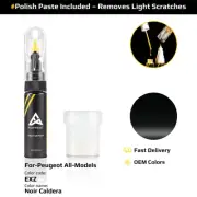 Touch Up Paint For Peugeot All Models EXZ Noir Caldera With Polish Paste