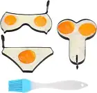 3 Pack Funny Shaped Egg Rings, Stainless Steel Egg Rings for Frying Eggs Fun Egg