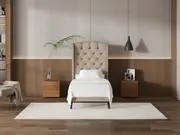 My Style Winged Headboard & Slimline Base - Single / Natural / Slimline Base