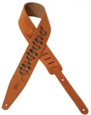 Levy's - MS317WV-HNY - 2 1/2 in. Suede Leather Guitar Strap - Honey