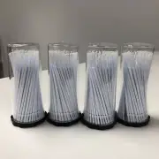 800 (8 Kegs) White Micro Brush Lash Tools Super-Fine Tips, Disposable Makeup