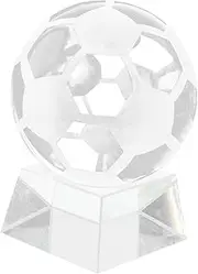 Crystal Football Ornament Crystal Soccer Ball Clear Crystal Football Transparent Crystal Football