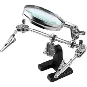 Helping 3rd Hand Soldering Iron Hobby Tool Vise Clamp Magnifying Glass with Station