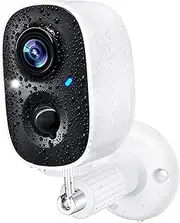 HAWKRAY Wireless Outdoor Security Camera with Spotlight, 1080P Battery Powered WiFi Surveillance Cameras for Home Security System, Night Vision, Motion Detection, 2-Way-Talk, IP65 Weatherproof