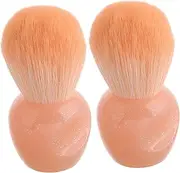 WRITWAA 2pcs Mini Makeup Brushes Set Nail Dust Brush Blush Travel Makeup for Women Soft Easy to Carry