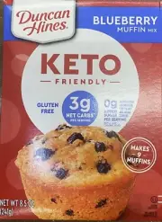 Duncan Hines KETO FRIENDLY Blueberry Muffin Baking Mix 8.5 Oz Box