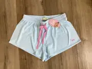 Brand New Peter Alexander Womens Light Blue Sleep Shorts Size M