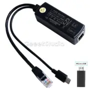 Raspberry Pi 4 Gigabit USB Type C Active PoE Splitter 5V IEEE 802.3af Power Over