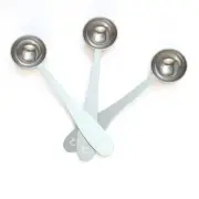 Tea Scoop Set of 3 - Stainless Steel Measuring Spoons for Loose Leaf Coffee More