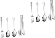Alipis 2 Sets Dishwasher Safe Tableware Clip Silverware Set Utensil Stainless Steel Serving Utensils