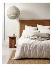 [Aura Home] Halo Organic Cotton Bedlinen Collection in White Sand