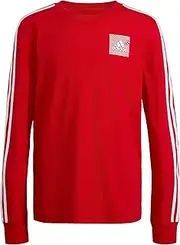 [adidas] Boys' Classic 3-Stripes Long Sleeve Tee (Big Kids)
